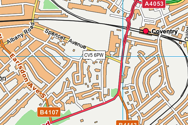 CV5 6PW map - OS VectorMap District (Ordnance Survey) CV5 6PW map - OS VectorMap District (Ordnance Survey)