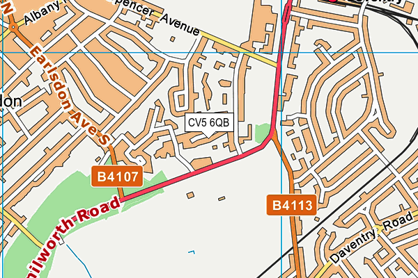 CV5 6QB map - OS VectorMap District (Ordnance Survey) CV5 6QB map - OS VectorMap District (Ordnance Survey)