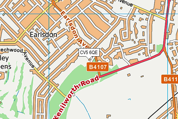 CV5 6QE map - OS VectorMap District (Ordnance Survey) CV5 6QE map - OS VectorMap District (Ordnance Survey)