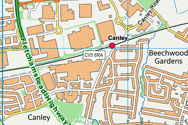 CV5 6RA map - OS VectorMap District (Ordnance Survey) CV5 6RA map - OS VectorMap District (Ordnance Survey)