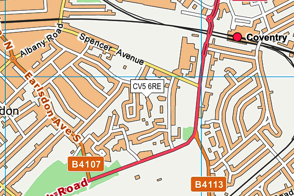 CV5 6RE map - OS VectorMap District (Ordnance Survey) CV5 6RE map - OS VectorMap District (Ordnance Survey)