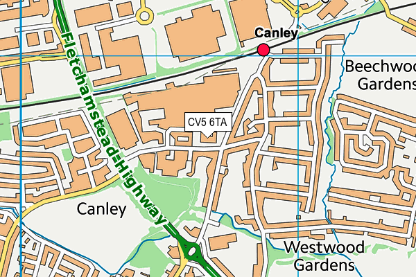 CV5 6TA map - OS VectorMap District (Ordnance Survey) CV5 6TA map - OS VectorMap District (Ordnance Survey)