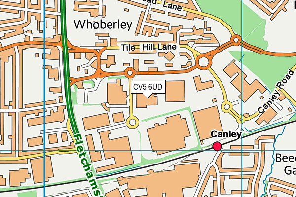 CV5 6UD map - OS VectorMap District (Ordnance Survey) CV5 6UD map - OS VectorMap District (Ordnance Survey)