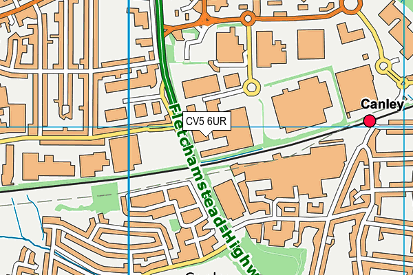 CV5 6UR map - OS VectorMap District (Ordnance Survey) CV5 6UR map - OS VectorMap District (Ordnance Survey)