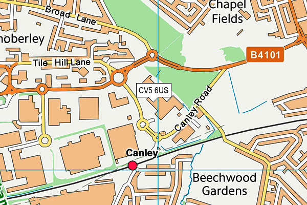 CV5 6US map - OS VectorMap District (Ordnance Survey) CV5 6US map - OS VectorMap District (Ordnance Survey)