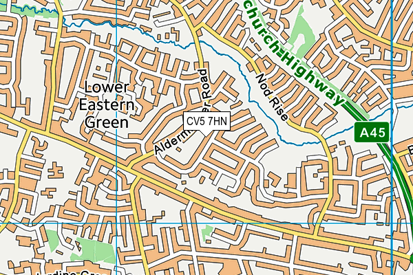 CV5 7HN map - OS VectorMap District (Ordnance Survey) CV5 7HN map - OS VectorMap District (Ordnance Survey)