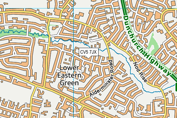 CV5 7JX map - OS VectorMap District (Ordnance Survey) CV5 7JX map - OS VectorMap District (Ordnance Survey)