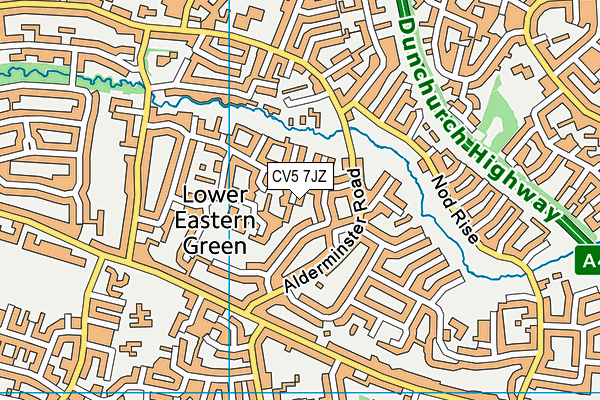 CV5 7JZ map - OS VectorMap District (Ordnance Survey) CV5 7JZ map - OS VectorMap District (Ordnance Survey)