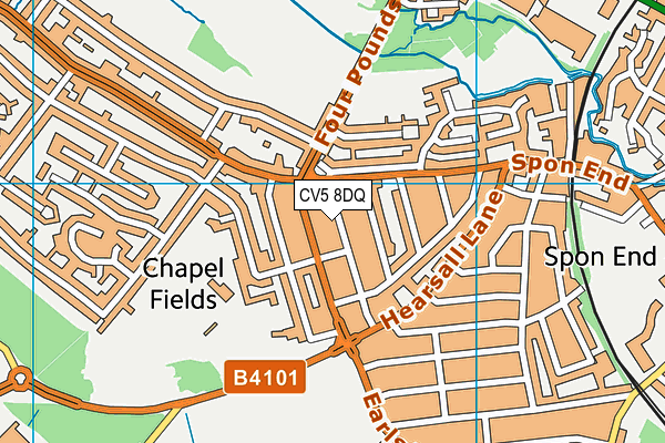 CV5 8DQ map - OS VectorMap District (Ordnance Survey) CV5 8DQ map - OS VectorMap District (Ordnance Survey)