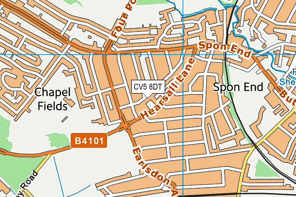 CV5 8DT map - OS VectorMap District (Ordnance Survey) CV5 8DT map - OS VectorMap District (Ordnance Survey)