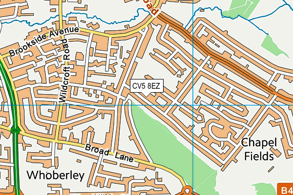 CV5 8EZ map - OS VectorMap District (Ordnance Survey) CV5 8EZ map - OS VectorMap District (Ordnance Survey)