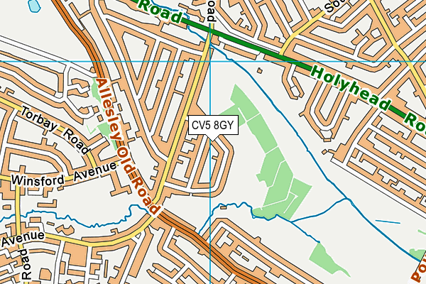 CV5 8GY map - OS VectorMap District (Ordnance Survey) CV5 8GY map - OS VectorMap District (Ordnance Survey)