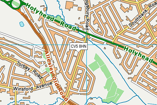 CV5 8HN map - OS VectorMap District (Ordnance Survey) CV5 8HN map - OS VectorMap District (Ordnance Survey)