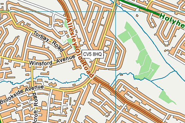 CV5 8HQ map - OS VectorMap District (Ordnance Survey) CV5 8HQ map - OS VectorMap District (Ordnance Survey)