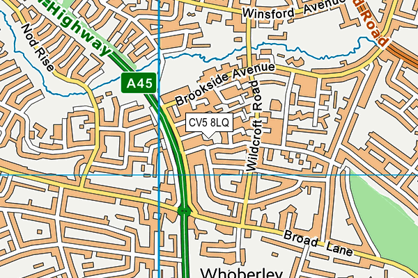CV5 8LQ map - OS VectorMap District (Ordnance Survey) CV5 8LQ map - OS VectorMap District (Ordnance Survey)