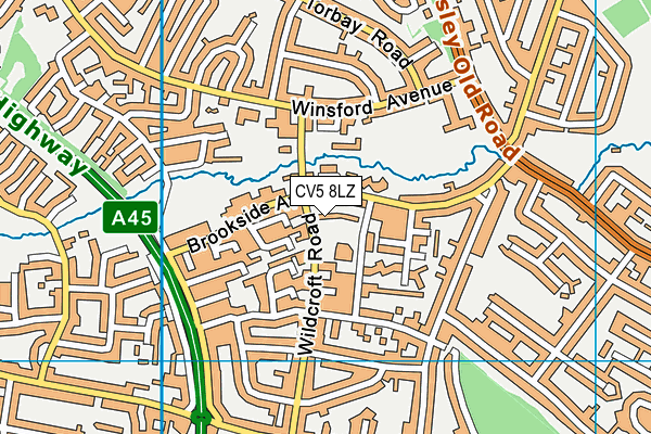 CV5 8LZ map - OS VectorMap District (Ordnance Survey) CV5 8LZ map - OS VectorMap District (Ordnance Survey)