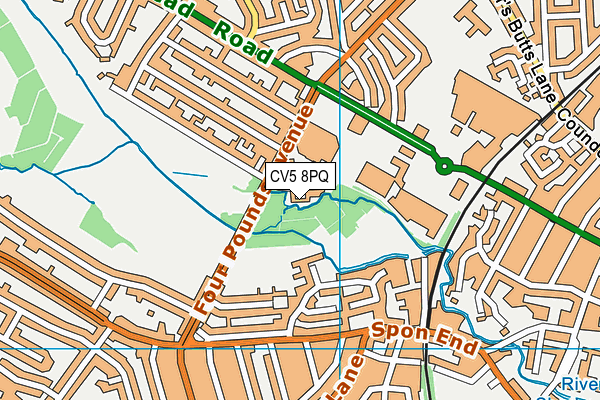 CV5 8PQ map - OS VectorMap District (Ordnance Survey) CV5 8PQ map - OS VectorMap District (Ordnance Survey)