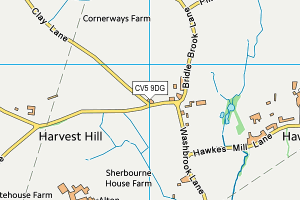CV5 9DG map - OS VectorMap District (Ordnance Survey) CV5 9DG map - OS VectorMap District (Ordnance Survey)