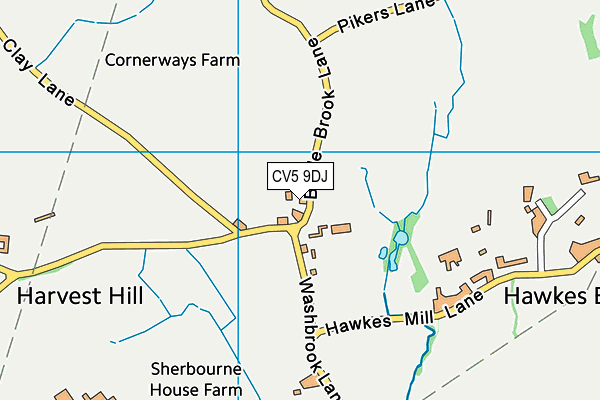 CV5 9DJ map - OS VectorMap District (Ordnance Survey) CV5 9DJ map - OS VectorMap District (Ordnance Survey)