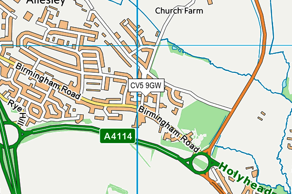 CV5 9GW map - OS VectorMap District (Ordnance Survey) CV5 9GW map - OS VectorMap District (Ordnance Survey)
