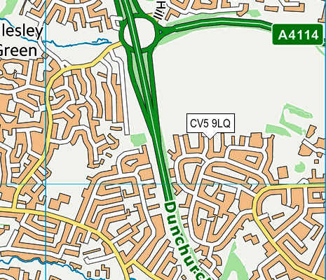CV5 9LQ map - OS VectorMap District (Ordnance Survey) CV5 9LQ map - OS VectorMap District (Ordnance Survey)