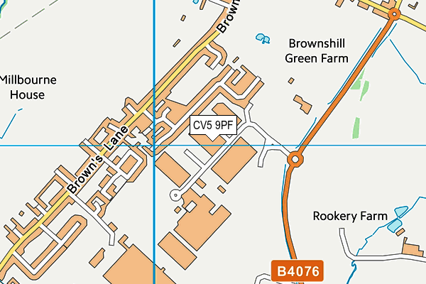 CV5 9PF map - OS VectorMap District (Ordnance Survey) CV5 9PF map - OS VectorMap District (Ordnance Survey)