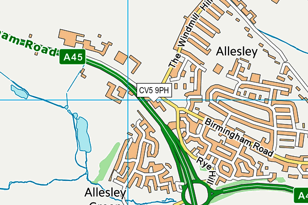 CV5 9PH map - OS VectorMap District (Ordnance Survey) CV5 9PH map - OS VectorMap District (Ordnance Survey)