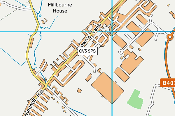 CV5 9PS map - OS VectorMap District (Ordnance Survey) CV5 9PS map - OS VectorMap District (Ordnance Survey)
