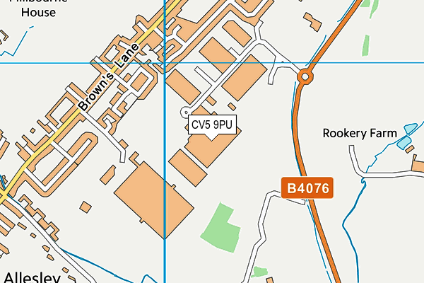 CV5 9PU map - OS VectorMap District (Ordnance Survey) CV5 9PU map - OS VectorMap District (Ordnance Survey)