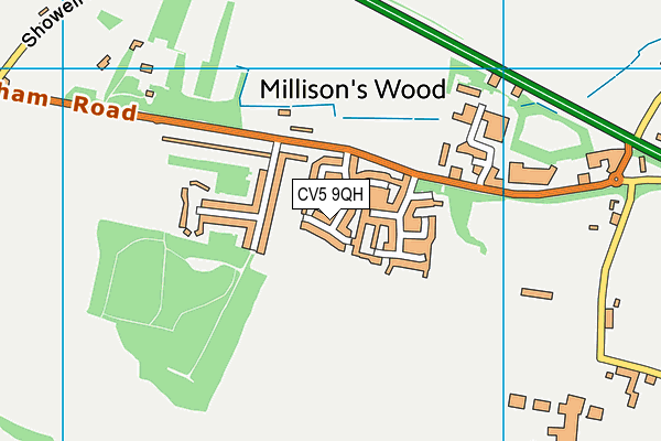 CV5 9QH map - OS VectorMap District (Ordnance Survey) CV5 9QH map - OS VectorMap District (Ordnance Survey)
