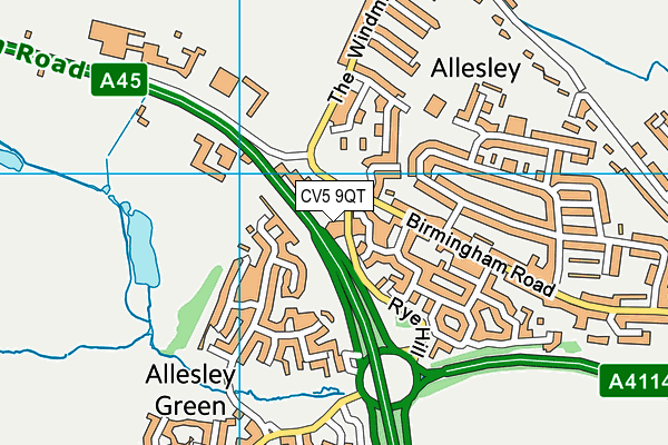 CV5 9QT map - OS VectorMap District (Ordnance Survey) CV5 9QT map - OS VectorMap District (Ordnance Survey)