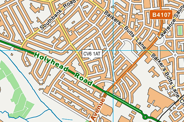 CV6 1AT map - OS VectorMap District (Ordnance Survey) CV6 1AT map - OS VectorMap District (Ordnance Survey)