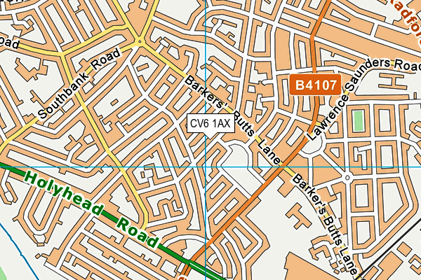 CV6 1AX map - OS VectorMap District (Ordnance Survey) CV6 1AX map - OS VectorMap District (Ordnance Survey)