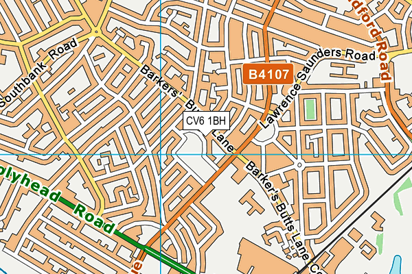 CV6 1BH map - OS VectorMap District (Ordnance Survey) CV6 1BH map - OS VectorMap District (Ordnance Survey)