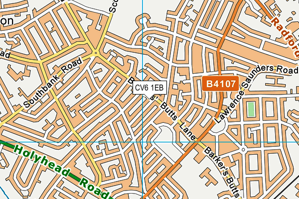 CV6 1EB map - OS VectorMap District (Ordnance Survey) CV6 1EB map - OS VectorMap District (Ordnance Survey)