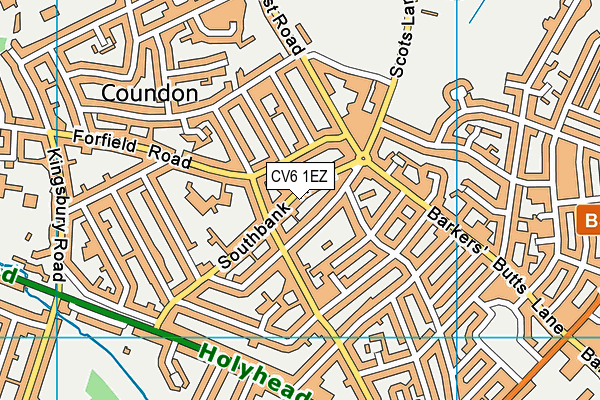 CV6 1EZ map - OS VectorMap District (Ordnance Survey) CV6 1EZ map - OS VectorMap District (Ordnance Survey)