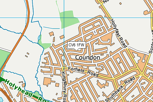 CV6 1FW map - OS VectorMap District (Ordnance Survey) CV6 1FW map - OS VectorMap District (Ordnance Survey)