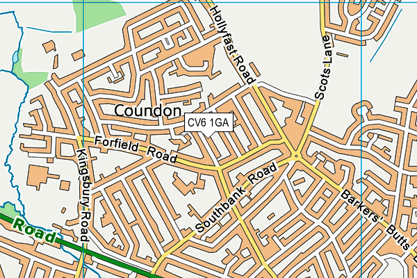 CV6 1GA map - OS VectorMap District (Ordnance Survey) CV6 1GA map - OS VectorMap District (Ordnance Survey)