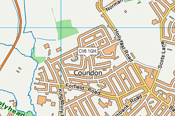 CV6 1GH map - OS VectorMap District (Ordnance Survey) CV6 1GH map - OS VectorMap District (Ordnance Survey)