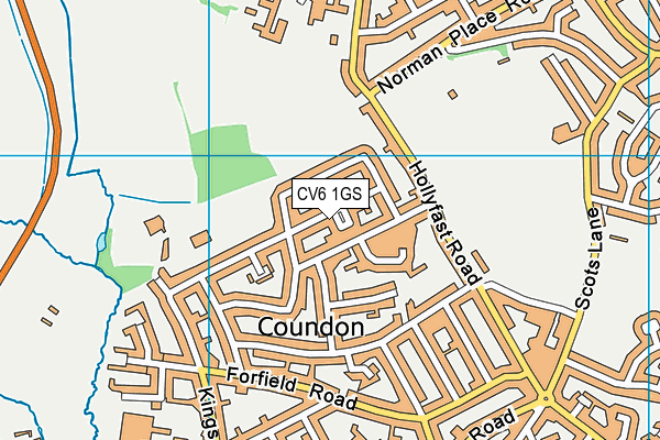 CV6 1GS map - OS VectorMap District (Ordnance Survey) CV6 1GS map - OS VectorMap District (Ordnance Survey)