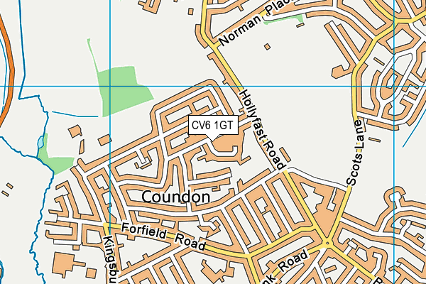 CV6 1GT map - OS VectorMap District (Ordnance Survey) CV6 1GT map - OS VectorMap District (Ordnance Survey)