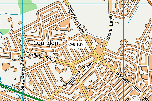 CV6 1GY map - OS VectorMap District (Ordnance Survey) CV6 1GY map - OS VectorMap District (Ordnance Survey)