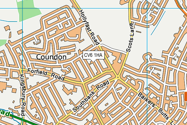 CV6 1HA map - OS VectorMap District (Ordnance Survey) CV6 1HA map - OS VectorMap District (Ordnance Survey)