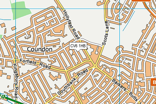 CV6 1HB map - OS VectorMap District (Ordnance Survey) CV6 1HB map - OS VectorMap District (Ordnance Survey)