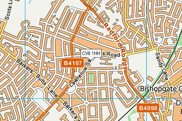 CV6 1HH map - OS VectorMap District (Ordnance Survey) CV6 1HH map - OS VectorMap District (Ordnance Survey)