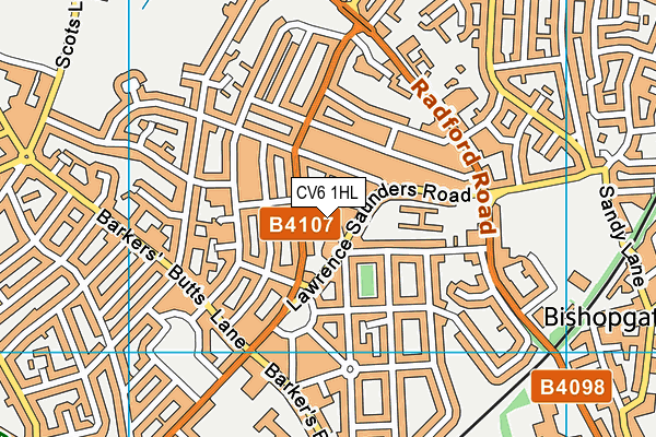 CV6 1HL map - OS VectorMap District (Ordnance Survey) CV6 1HL map - OS VectorMap District (Ordnance Survey)