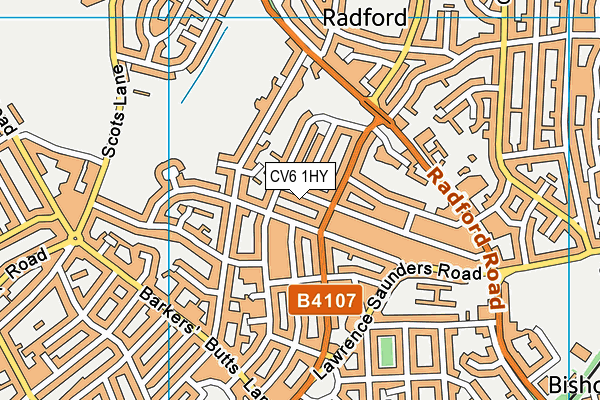 CV6 1HY map - OS VectorMap District (Ordnance Survey) CV6 1HY map - OS VectorMap District (Ordnance Survey)