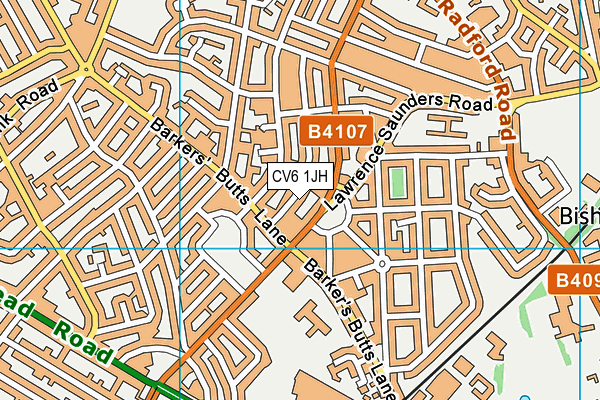 CV6 1JH map - OS VectorMap District (Ordnance Survey) CV6 1JH map - OS VectorMap District (Ordnance Survey)