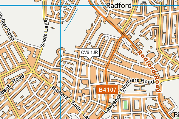 CV6 1JR map - OS VectorMap District (Ordnance Survey) CV6 1JR map - OS VectorMap District (Ordnance Survey)