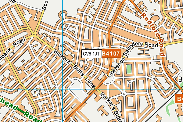 CV6 1JT map - OS VectorMap District (Ordnance Survey) CV6 1JT map - OS VectorMap District (Ordnance Survey)